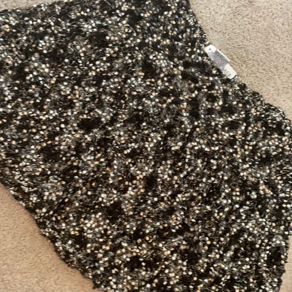 VTG White House Black Market Open Crochet Skirt OS